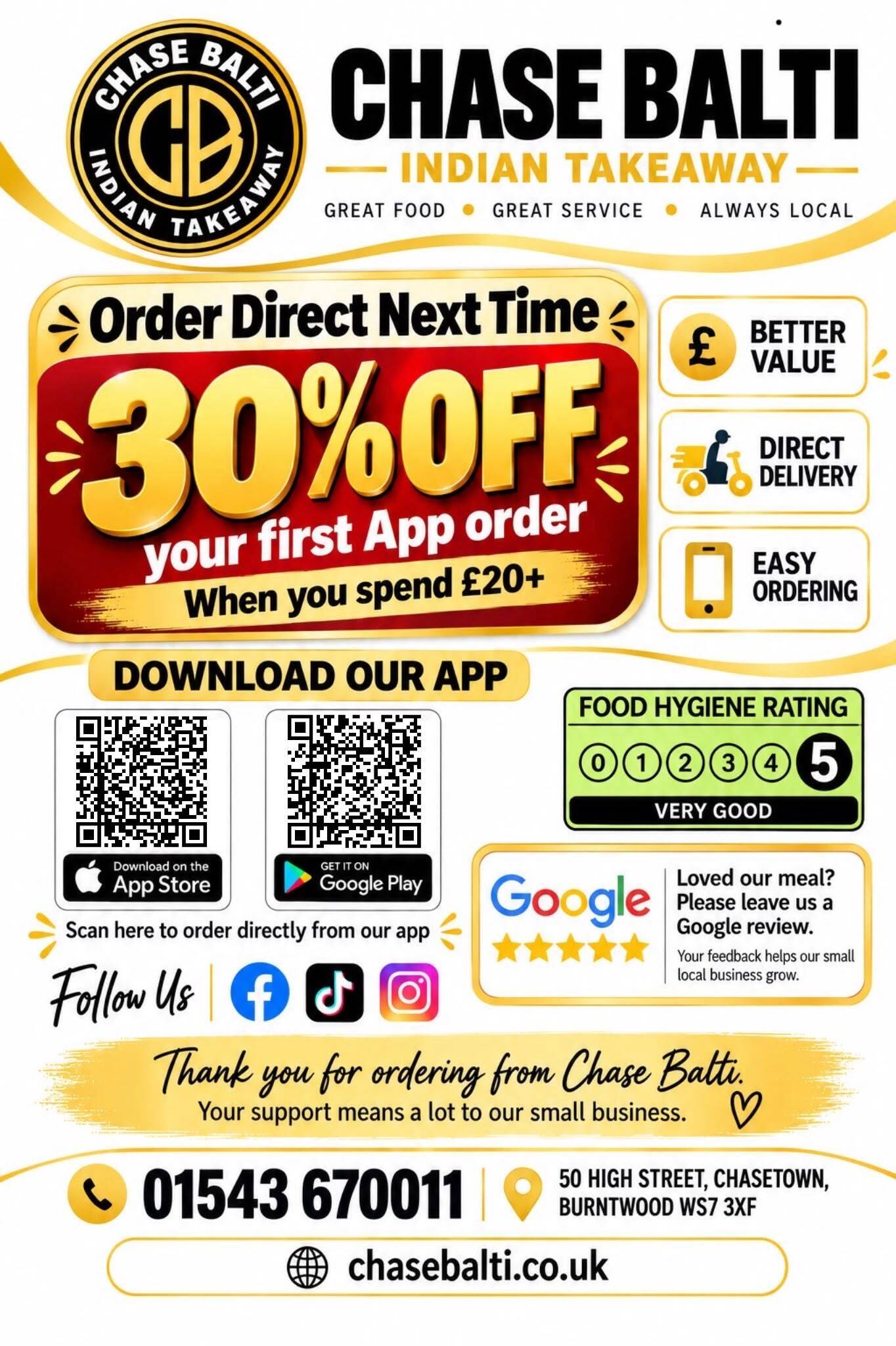 30% Off First Order Offer
